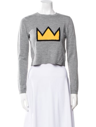 Alice + Olivia x Basquiat Wool Graphic Print Sweater