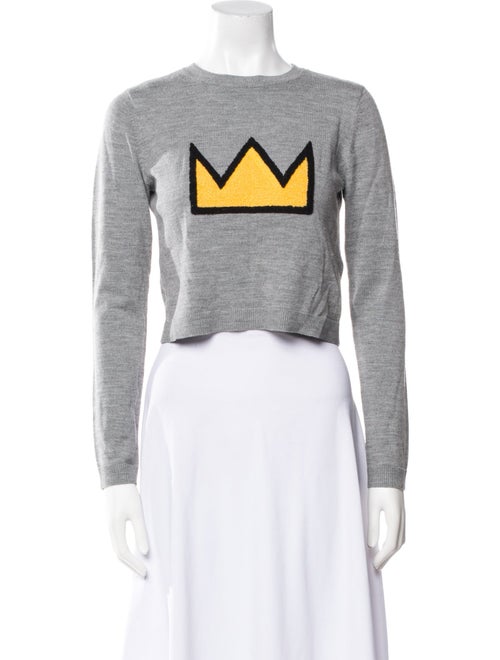 Alice + Olivia x Basquiat Wool Graphic Print Sweater
