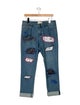 Alice + Olivia x Basquiat Mid-Rise Straight Leg Jeans