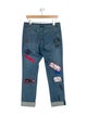 Alice + Olivia x Basquiat Mid-Rise Straight Leg Jeans