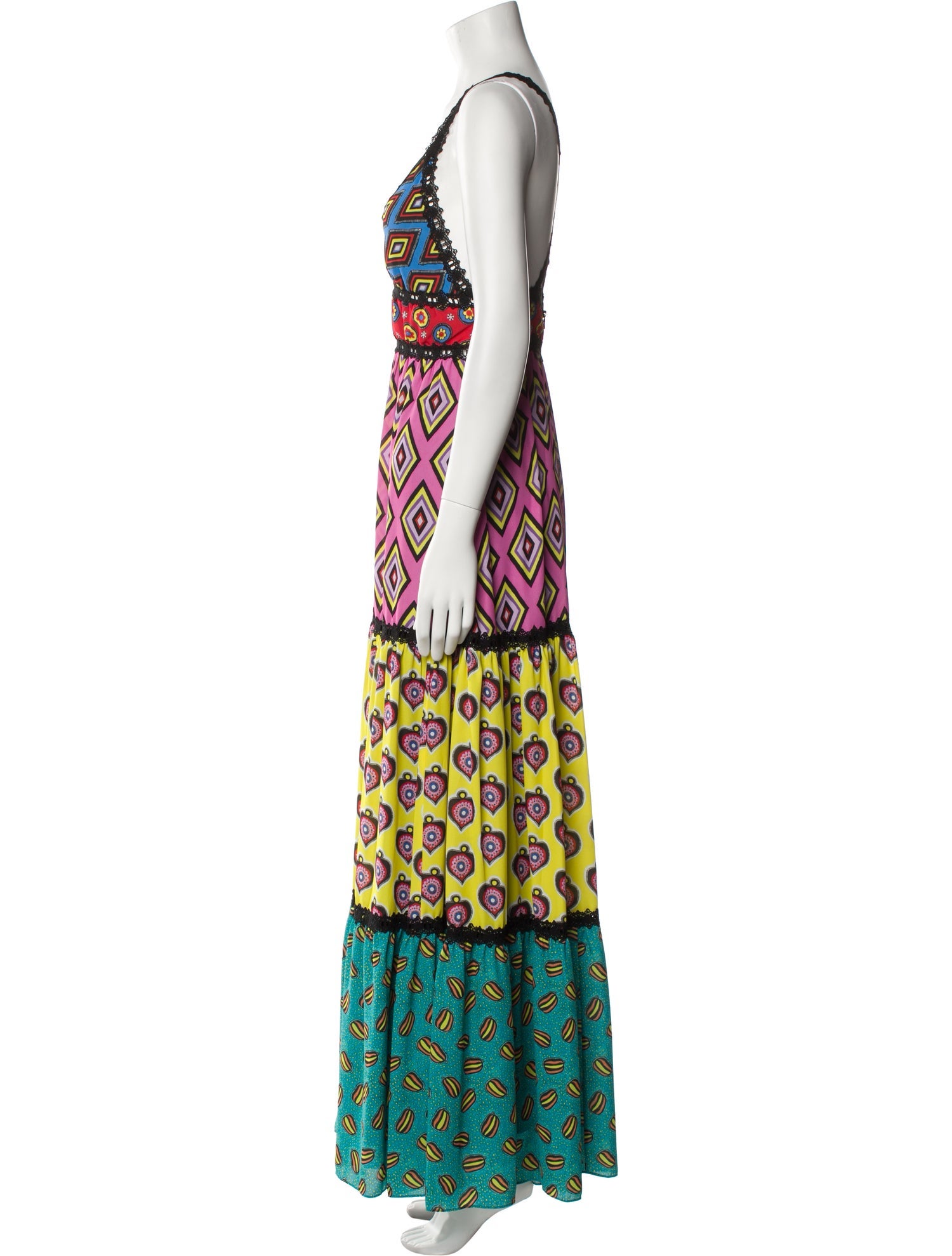 Alice + Olivia x Carla Kranendonk Printed Long Dress w/ Tags