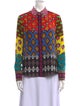 Alice + Olivia x Carla Kranendonk Silk Printed Button-Up Top