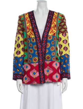 Alice + Olivia x Carla Kranendonk Linen Floral Print Blazer