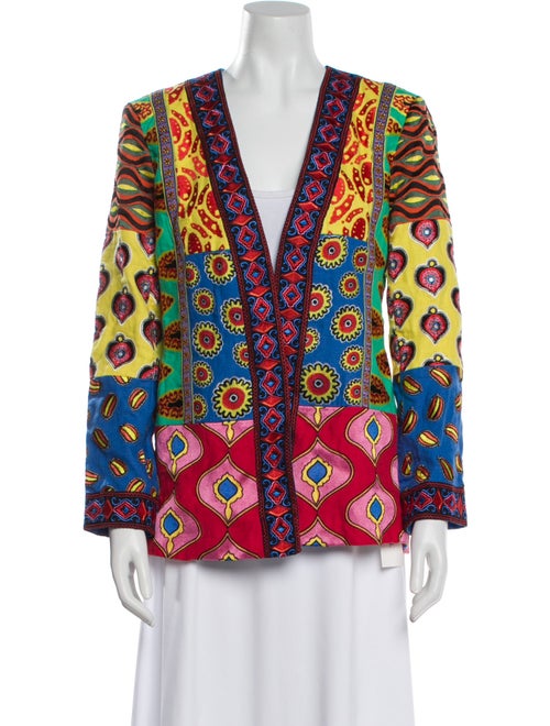 Alice + Olivia x Carla Kranendonk Linen Floral Print Blazer