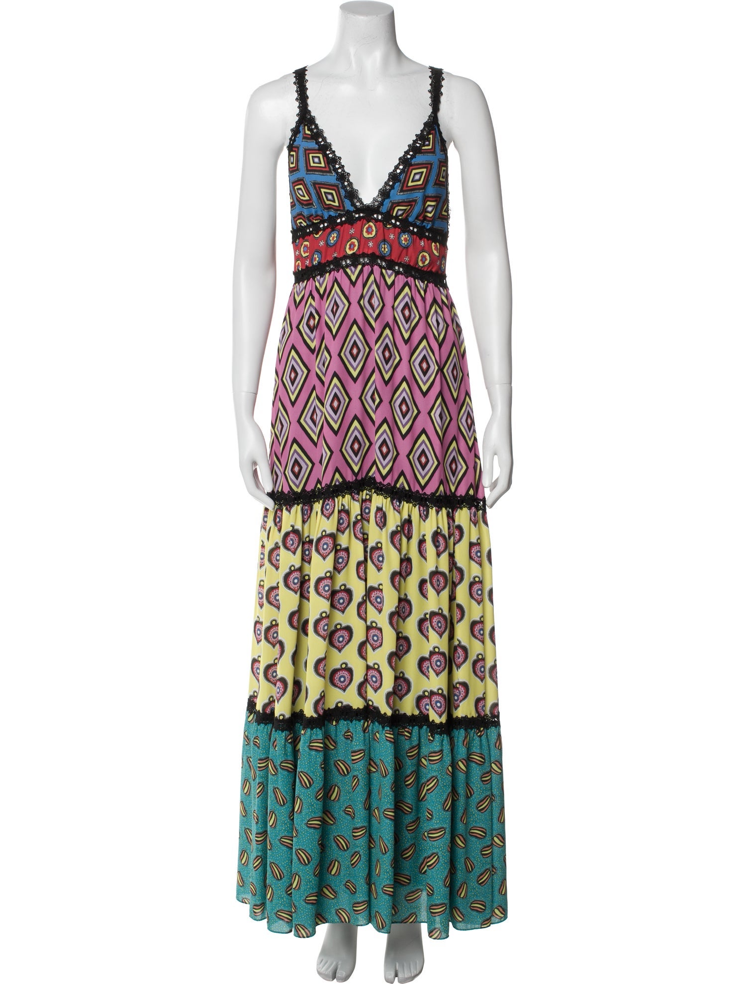 Alice + Olivia x Carla Kranendonk Printed Long Dress w/ Tags