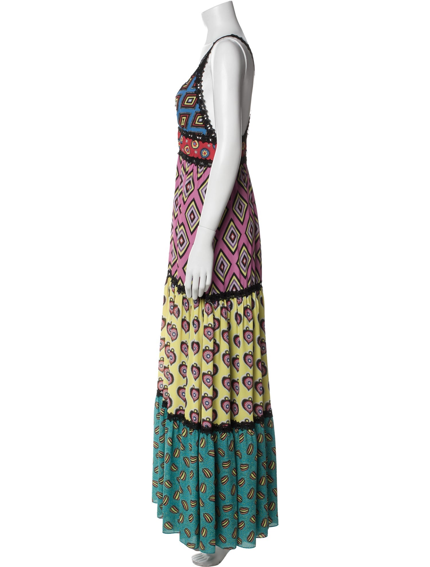 Alice + Olivia x Carla Kranendonk Printed Long Dress w/ Tags