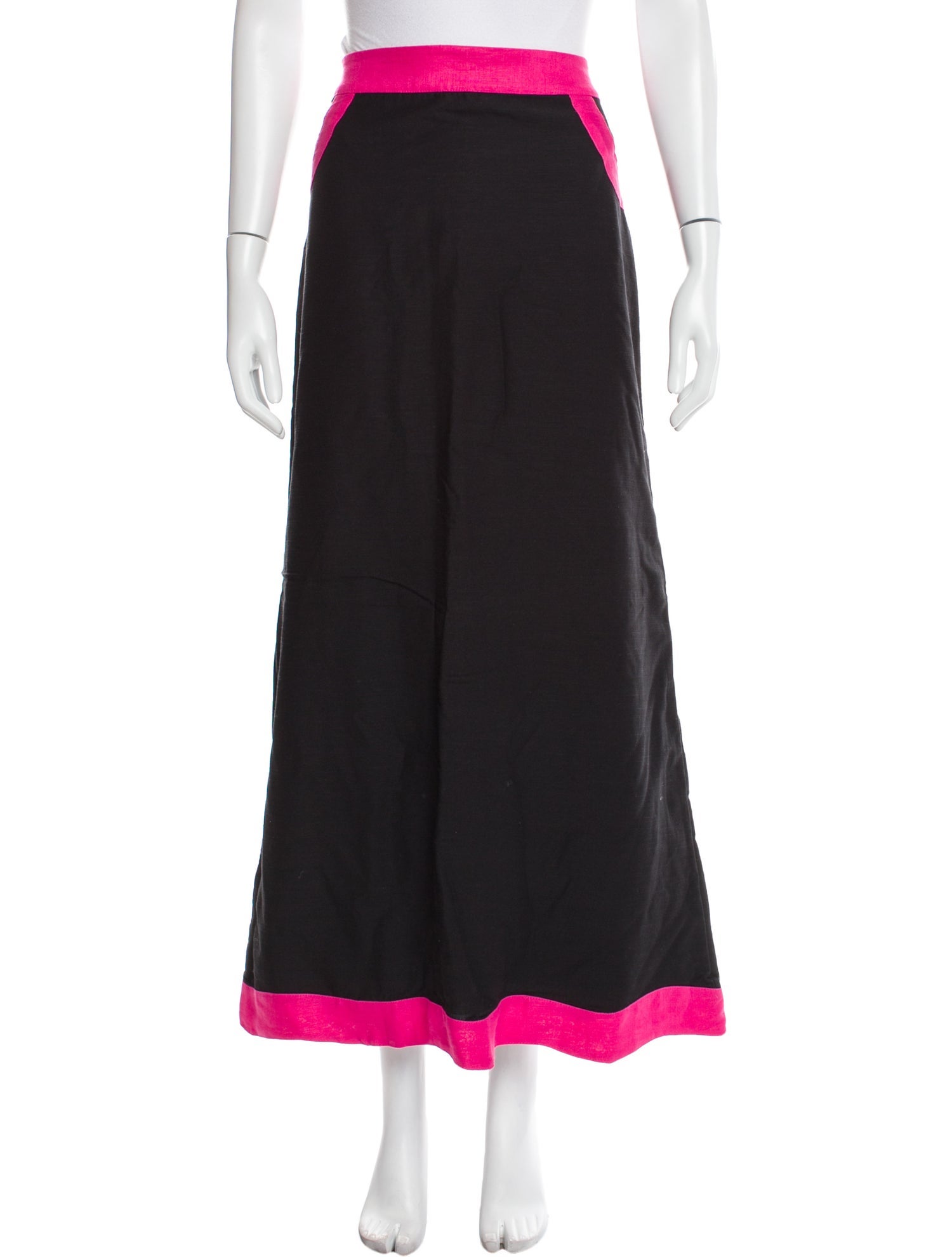 ADAMO Colorblock Pattern Midi Length Skirt