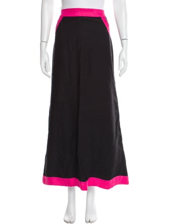 ADAMO Colorblock Pattern Midi Length Skirt