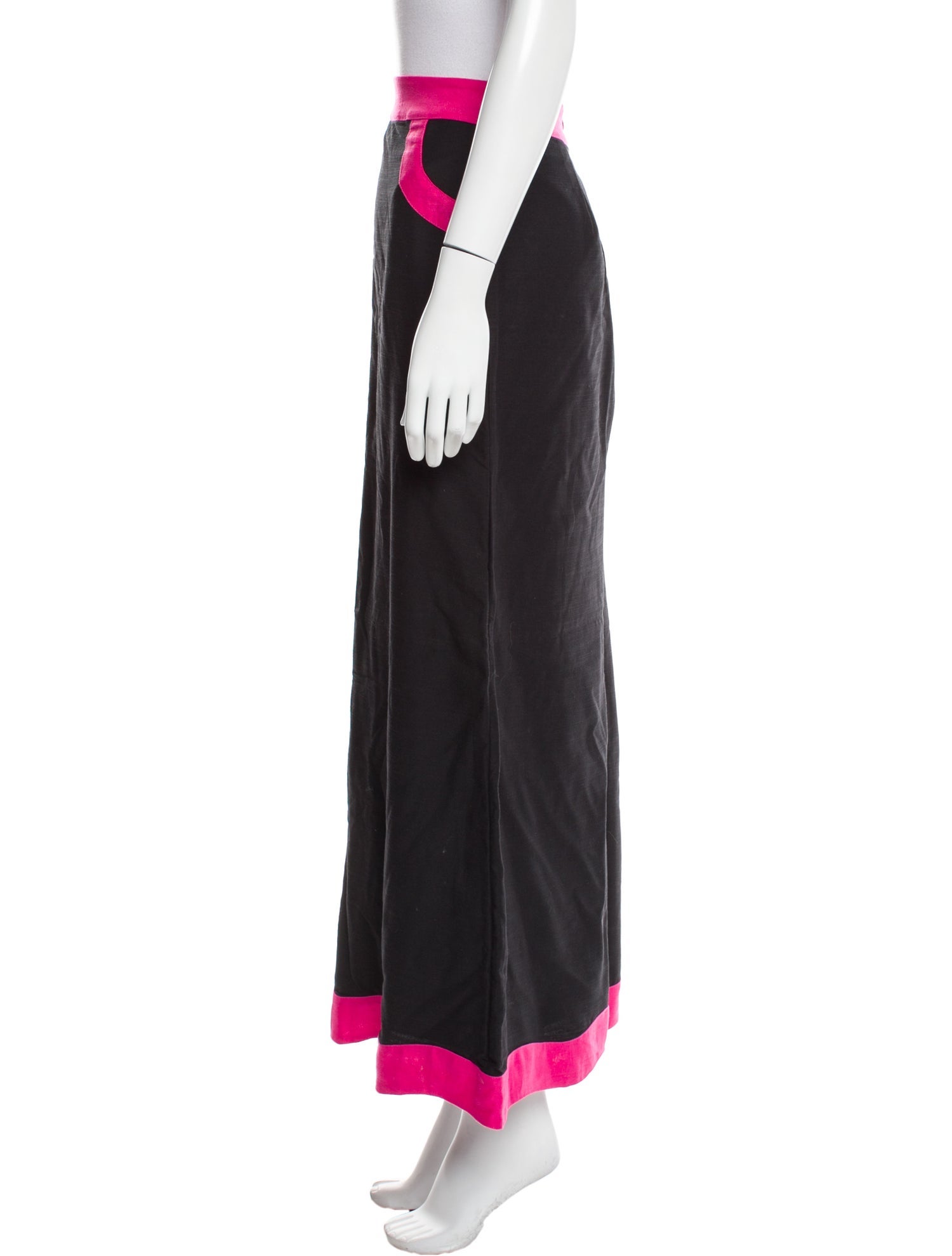 ADAMO Colorblock Pattern Midi Length Skirt