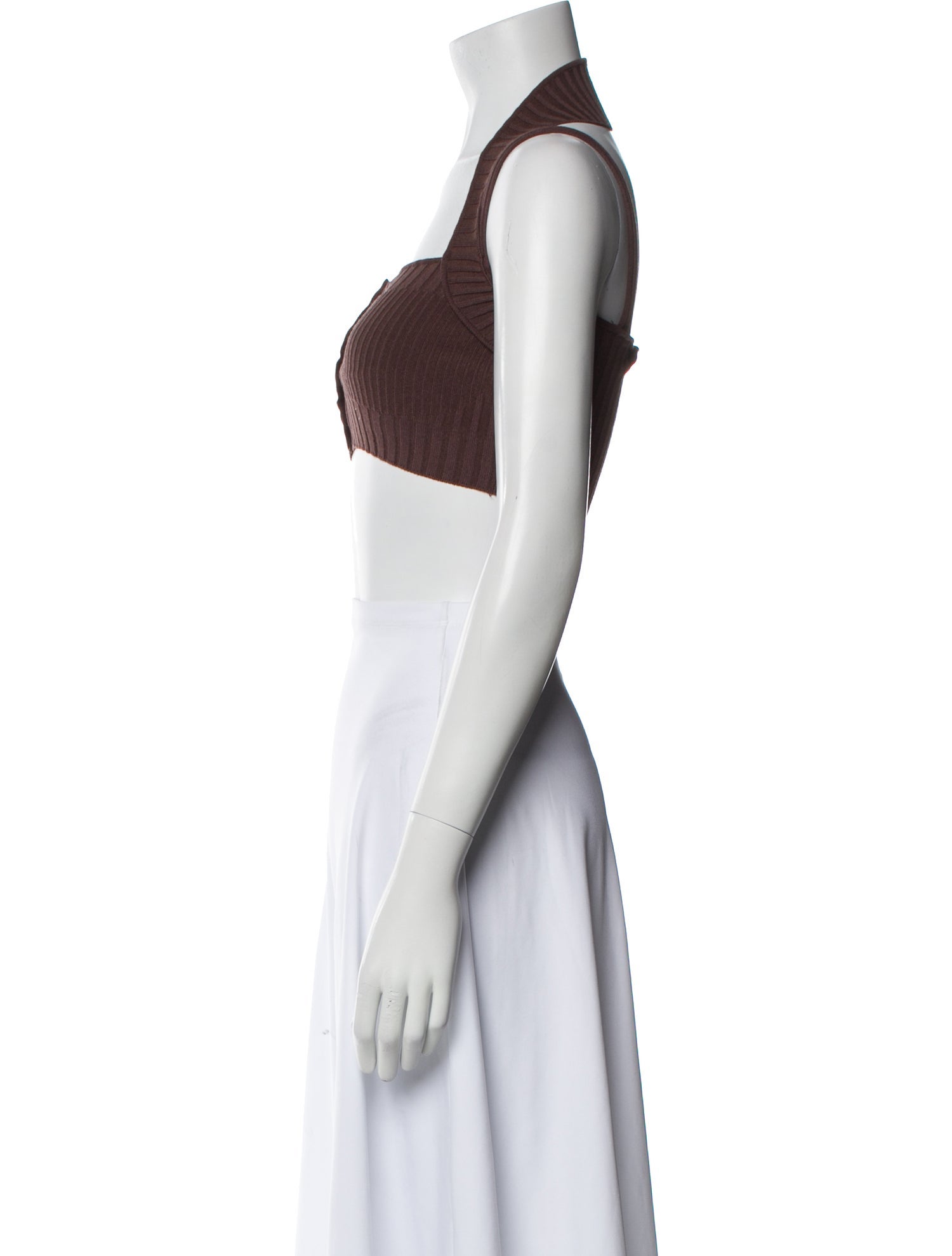 ADAMO Square Neckline Sleeveless Crop Top