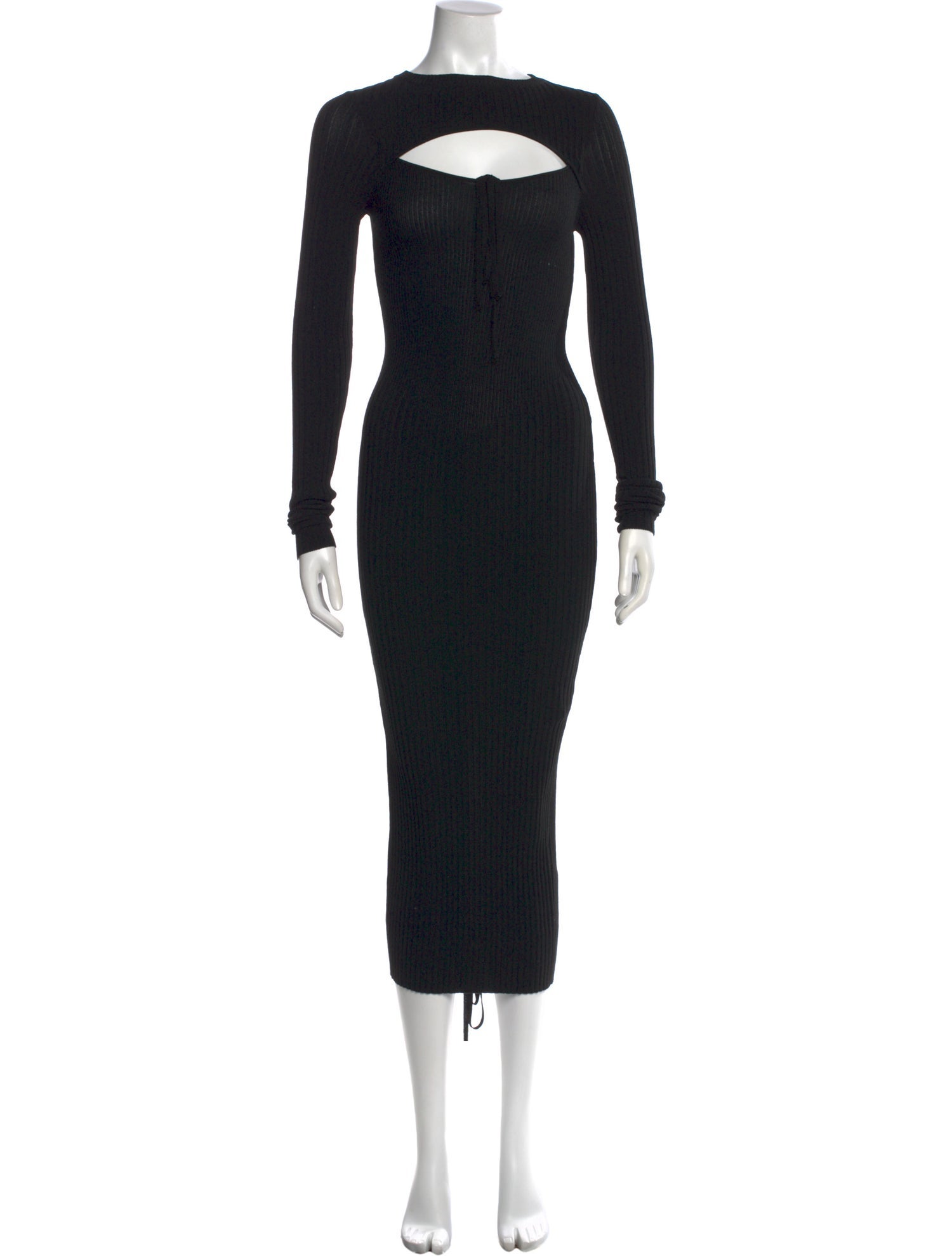 ADAMO Bateau Neckline Midi Length Dress