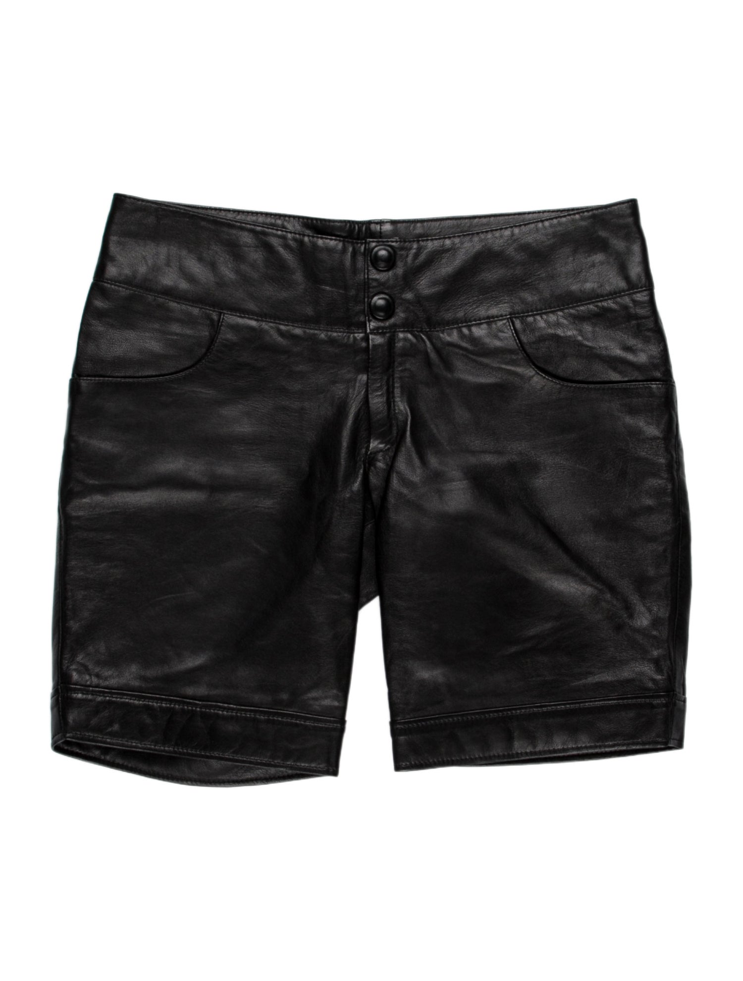 ADAMO Lamb Leather Knee-Length Shorts