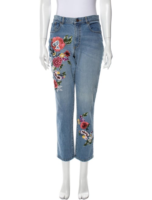 Ao.la Mid-Rise Straight Leg Jeans Blue