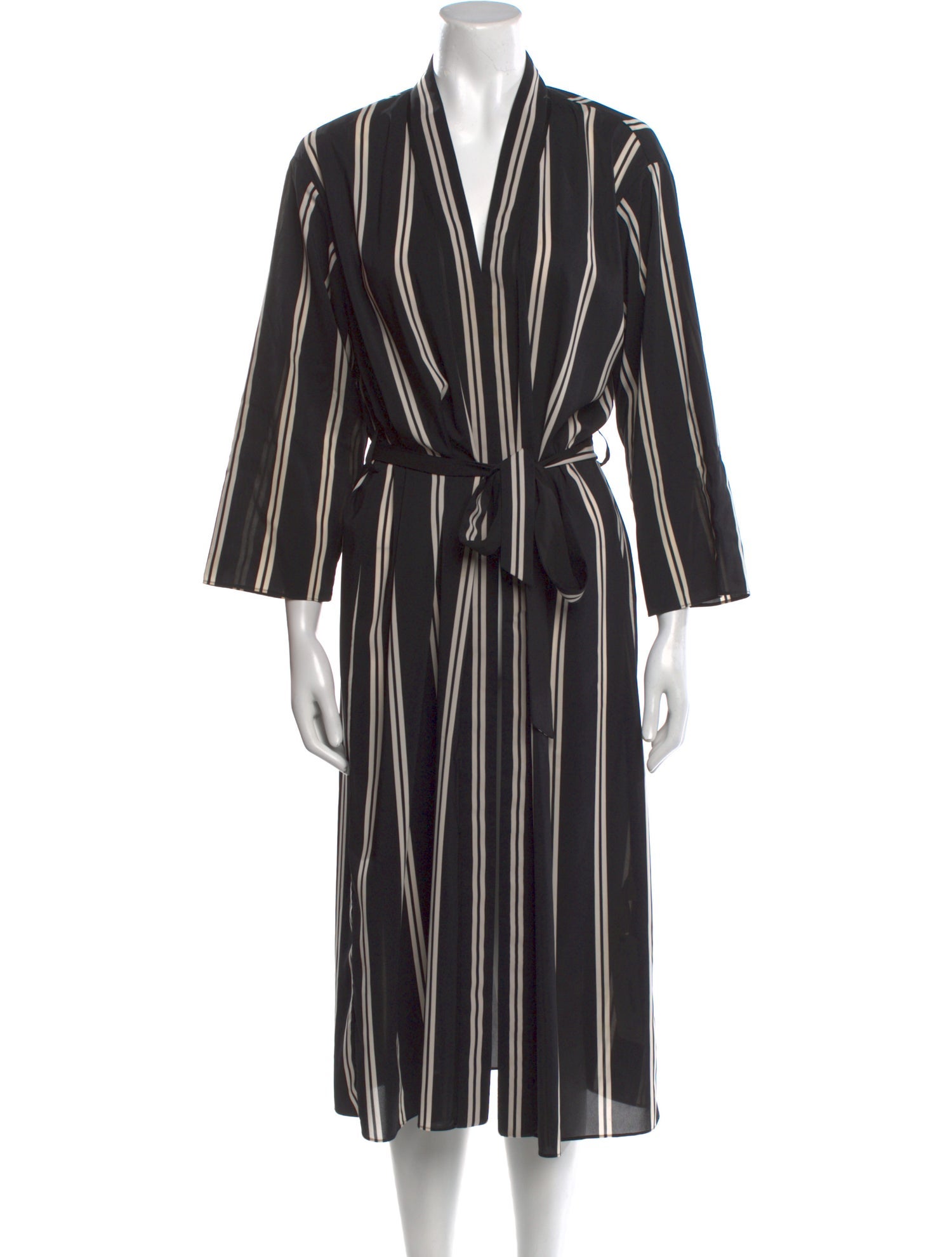 AO.LA Striped Midi Length Dress