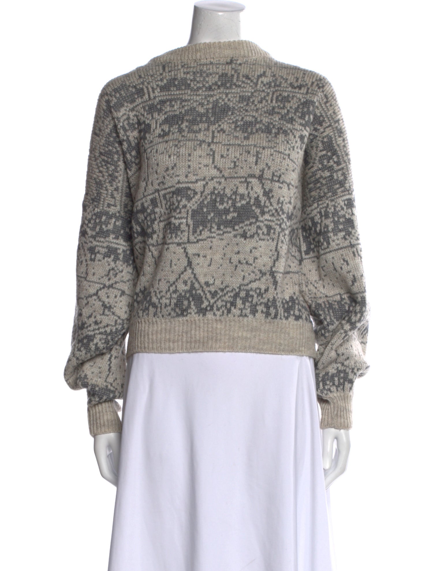 Alessandro Oteri Printed Mock Neck Sweater