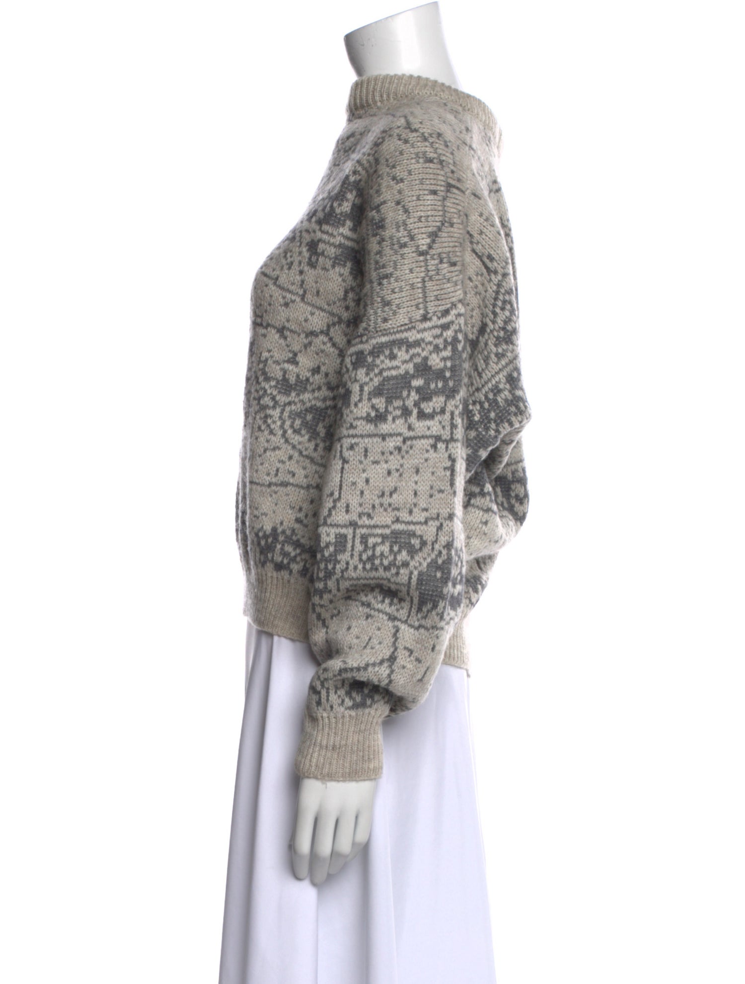 Alessandro Oteri Printed Mock Neck Sweater