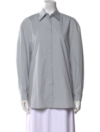 AMOMENTO Long Sleeve Button-Up Top