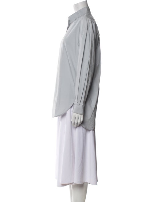 AMOMENTO Long Sleeve Button-Up Top