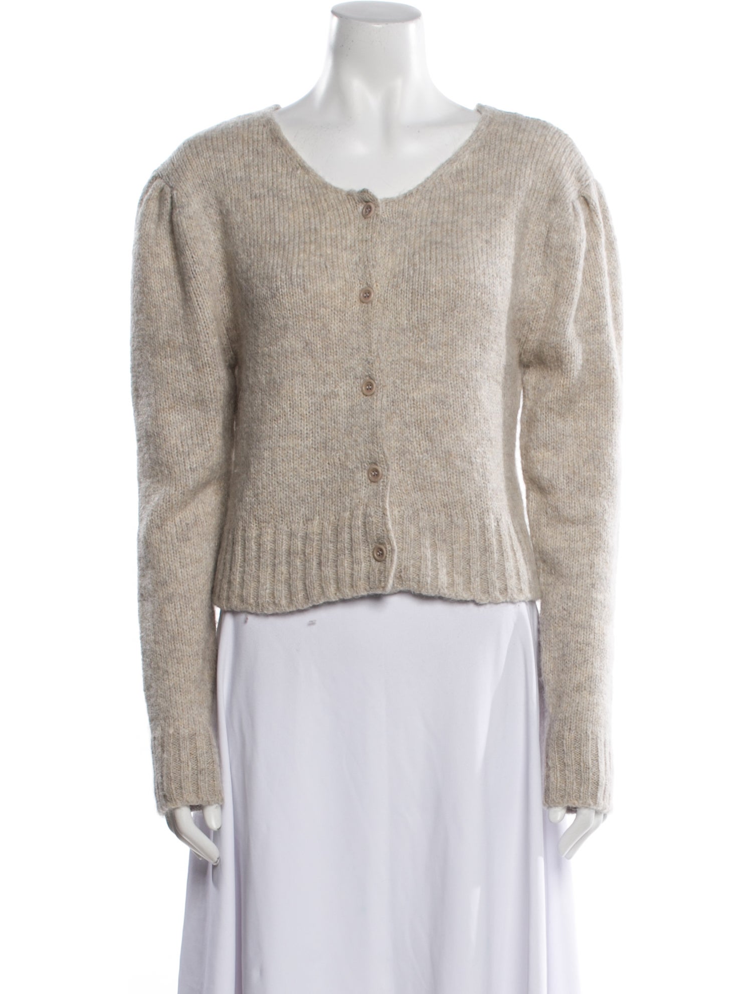 AMOMENTO Nylon Scoop Neck Sweater