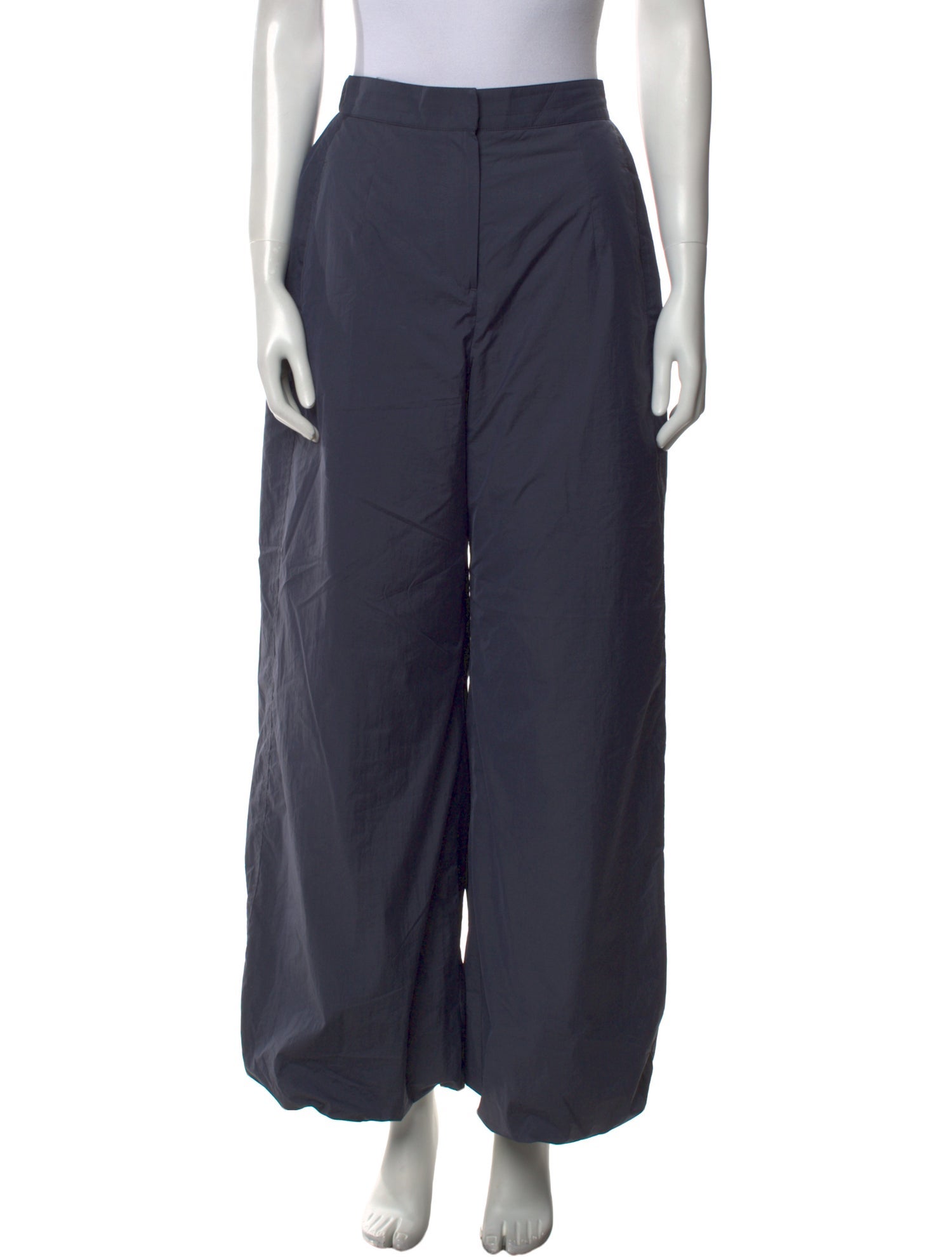 AMOMENTO Nylon Wide Leg Pants