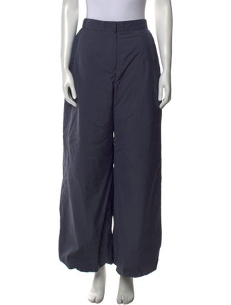 AMOMENTO Nylon Wide Leg Pants