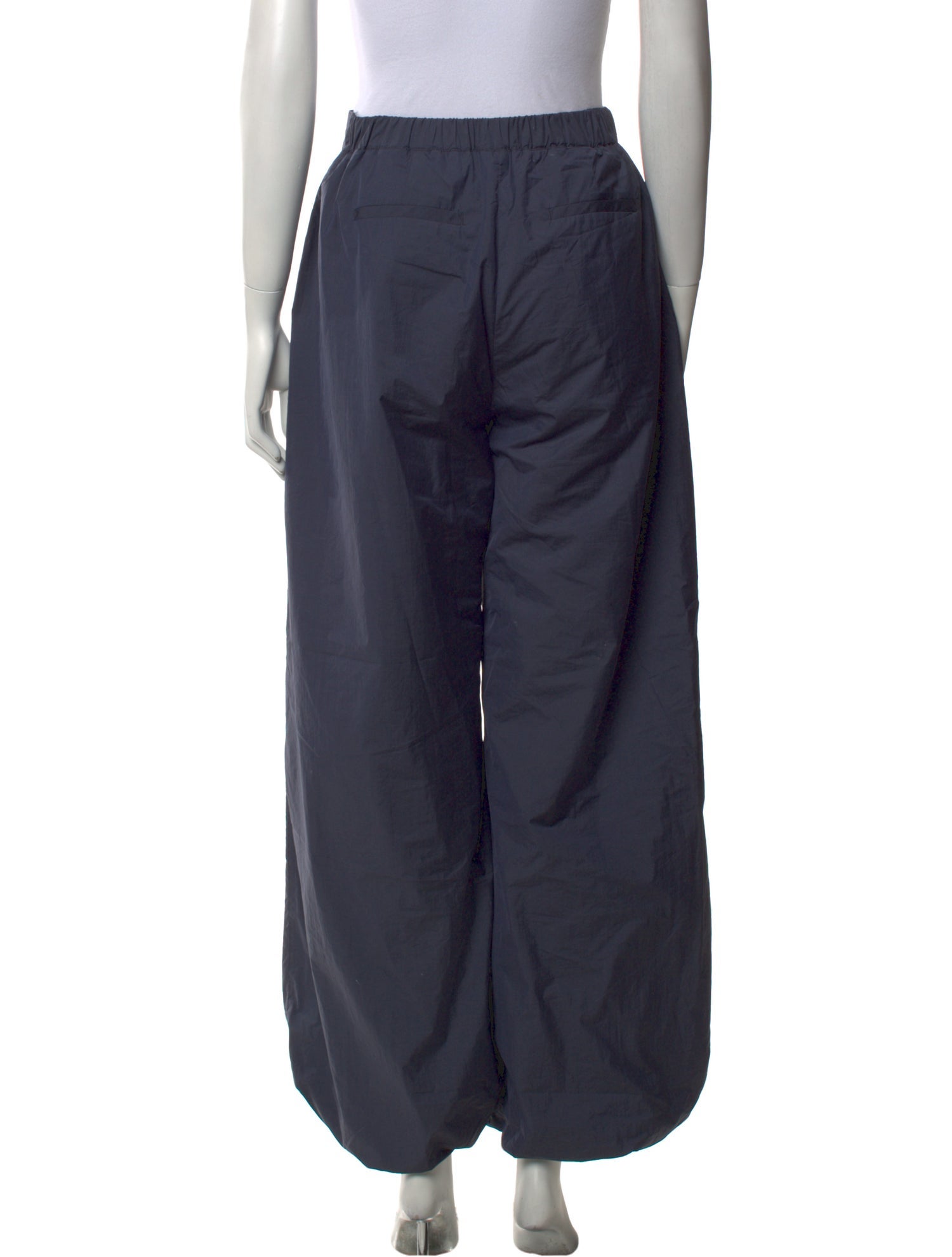 AMOMENTO Nylon Wide Leg Pants