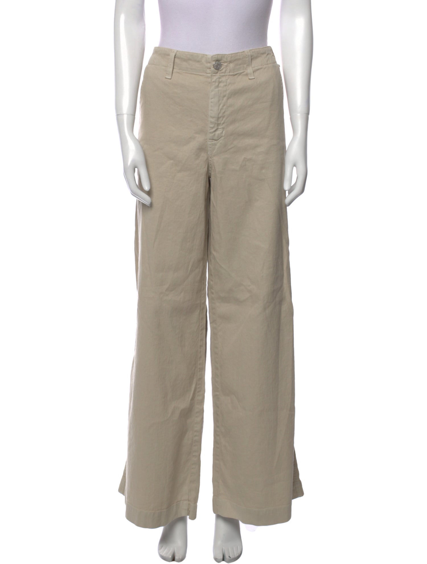 AMOMENTO Linen Wide Leg Pants