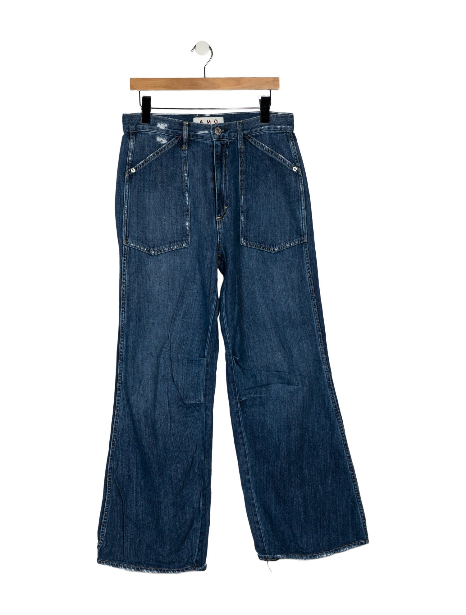 AMOMENTO High-Rise Wide Leg Jeans