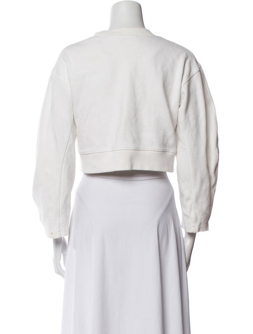 AMOMENTO Mock Neck Three-Quarter Sleeve Crop Top