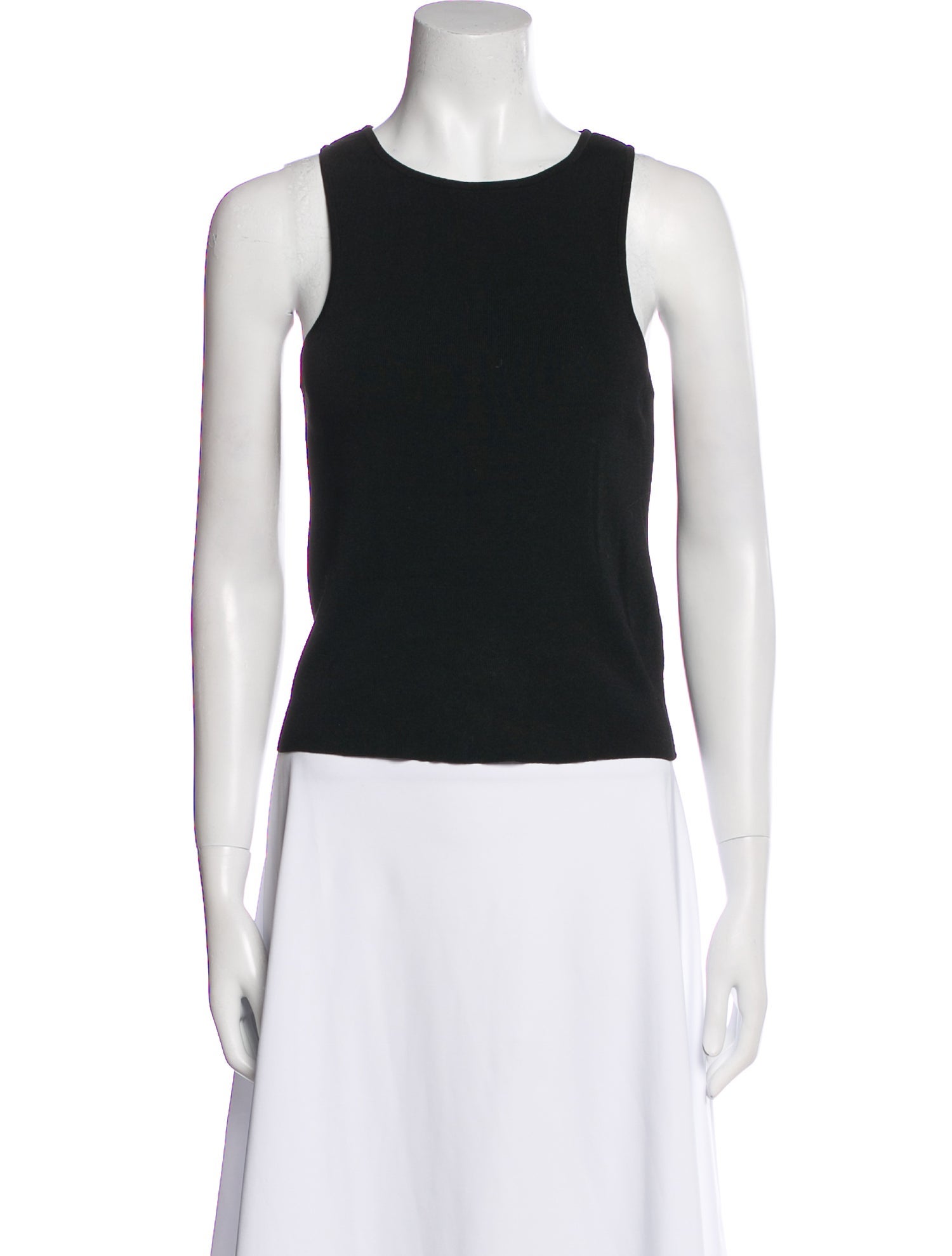 AMOMENTO Scoop Neck Sleeveless Top