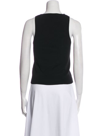 AMOMENTO Scoop Neck Sleeveless Top