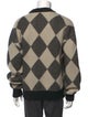 AMOMENTO Wool Plaid Print Pullover