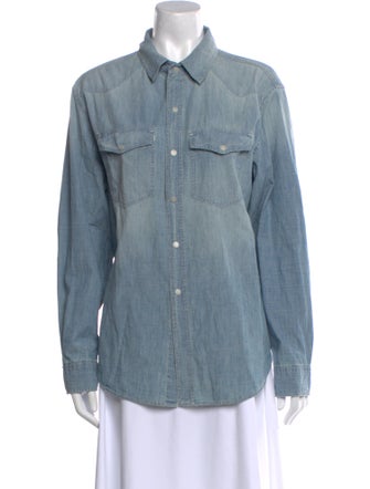 AMOMENTO Long Sleeve Button-Up Top