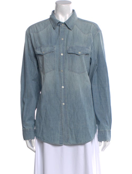 AMOMENTO Long Sleeve Button-Up Top