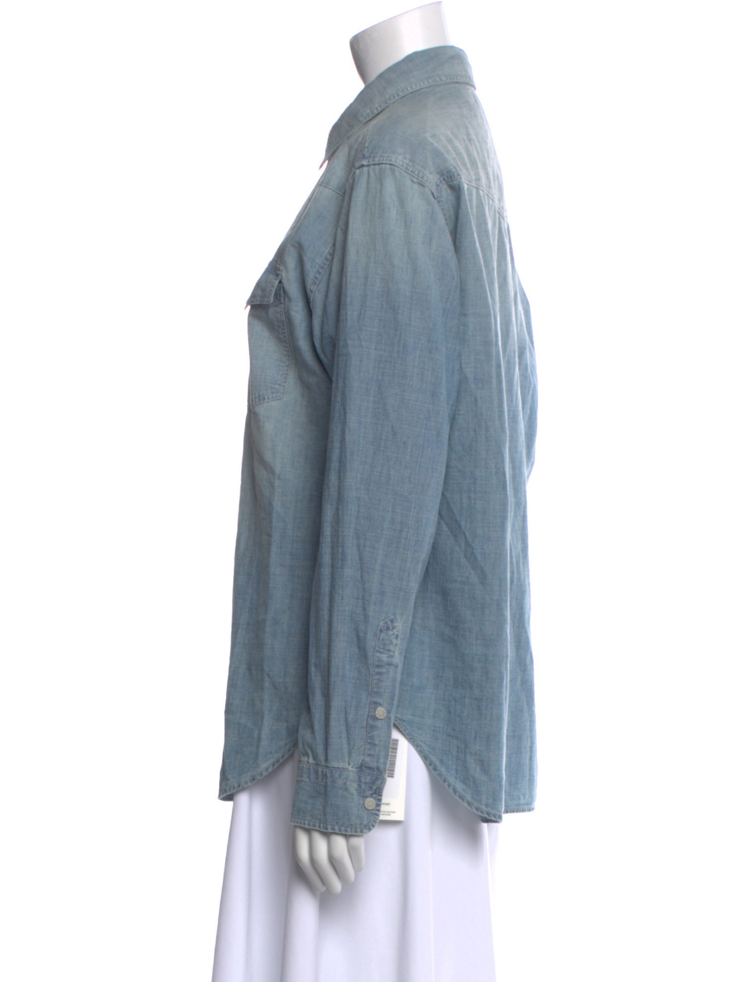 AMOMENTO Long Sleeve Button-Up Top