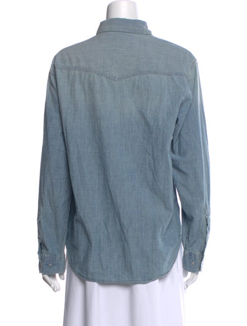 AMOMENTO Long Sleeve Button-Up Top