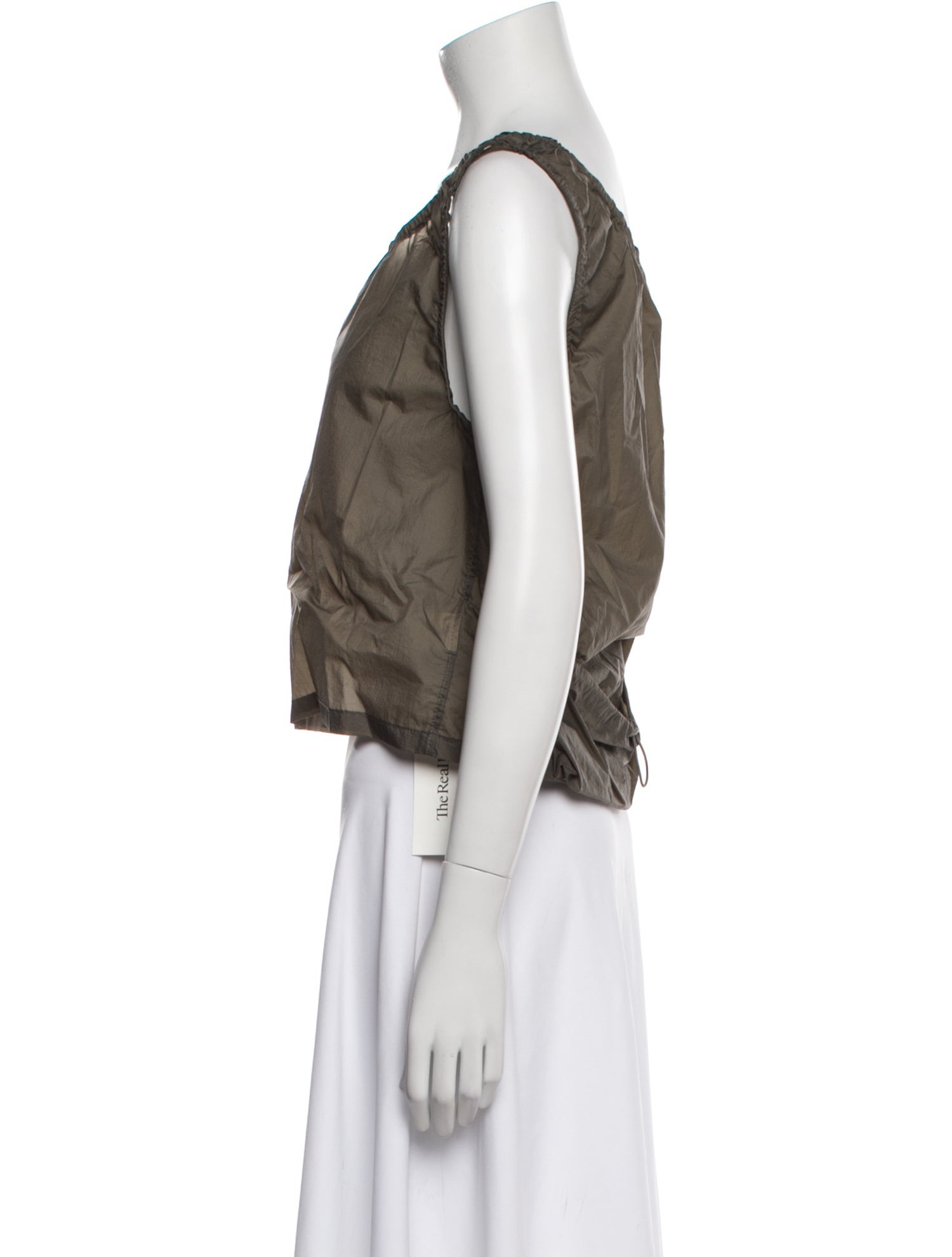 AMOMENTO Scoop Neck Sleeveless Crop Top