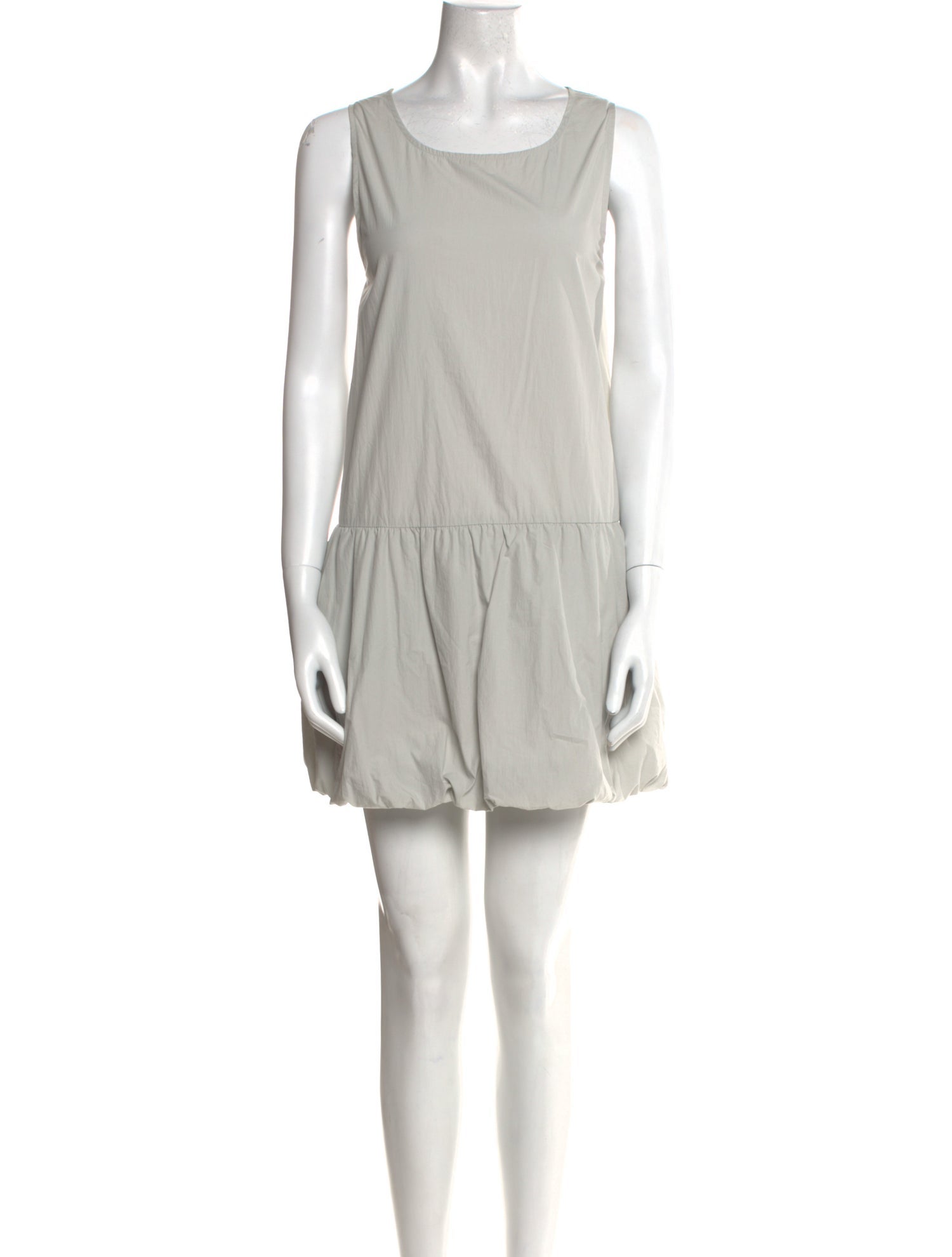 AMOMENTO Scoop Neck Mini Dress