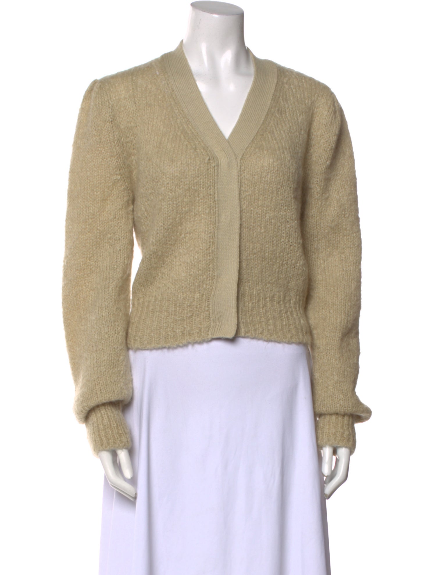 AMOMENTO Kid Mohair V-Neck Sweater
