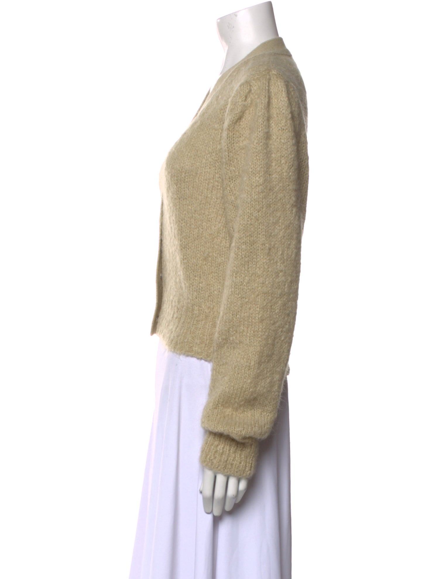 AMOMENTO Kid Mohair V-Neck Sweater