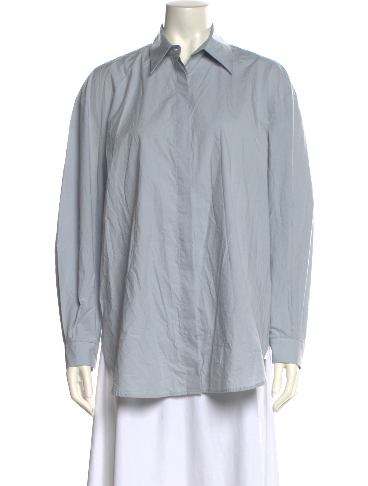 AMOMENTO Long Sleeve Button-Up Top