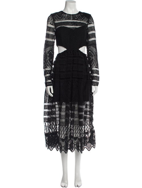 Asilio Lace Pattern Midi Length Dress