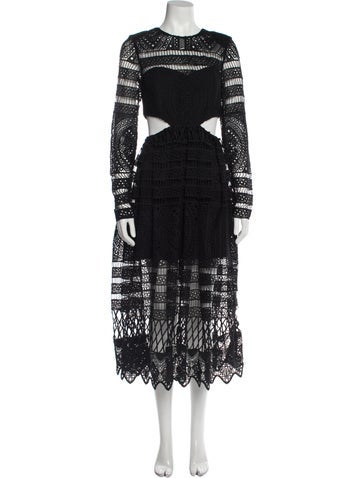 Asilio Dresses Lace Pattern Midi Length Dress XS