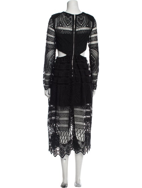 Asilio Lace Pattern Midi Length Dress