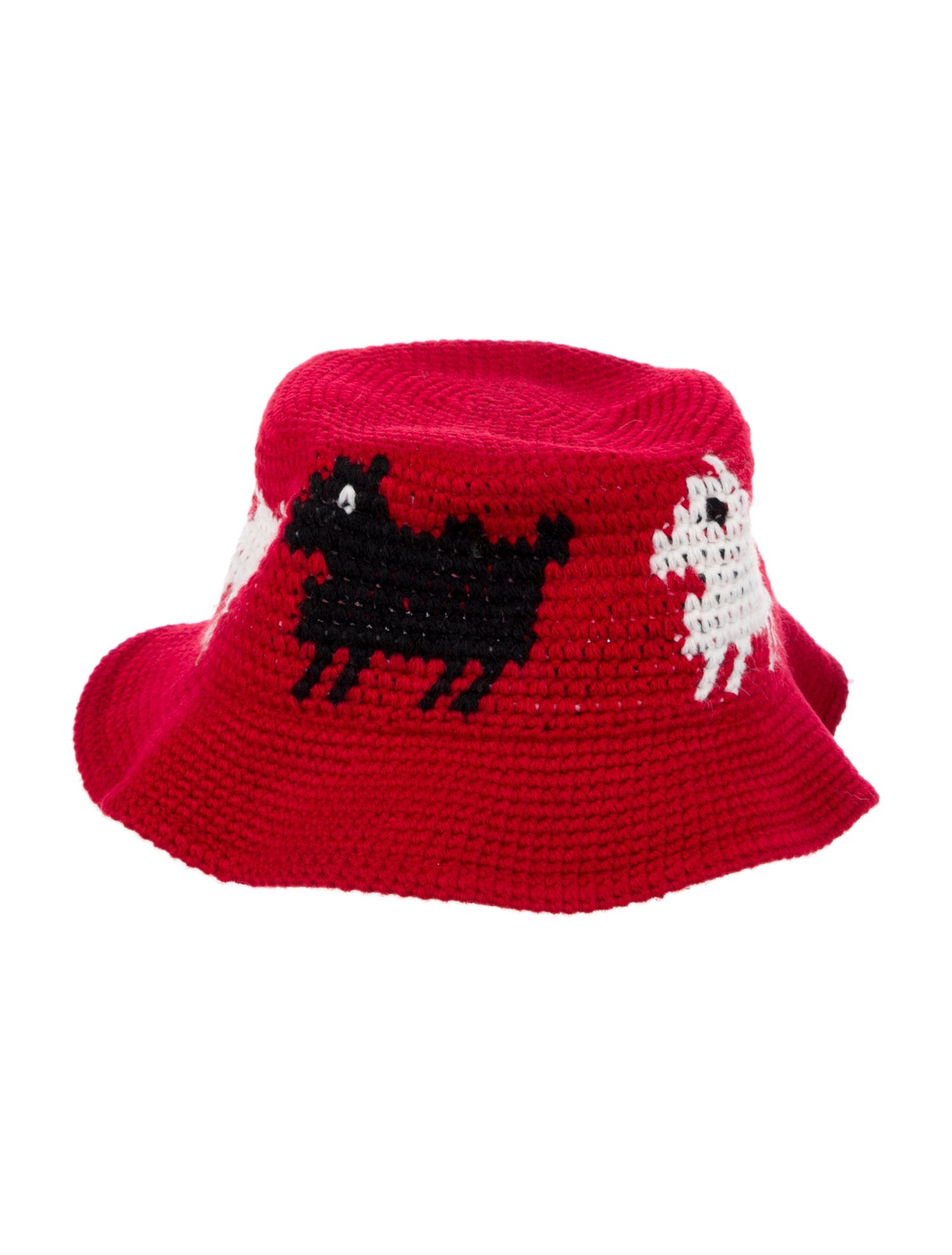 Warm & Wonderful red crocheted bucket hat
