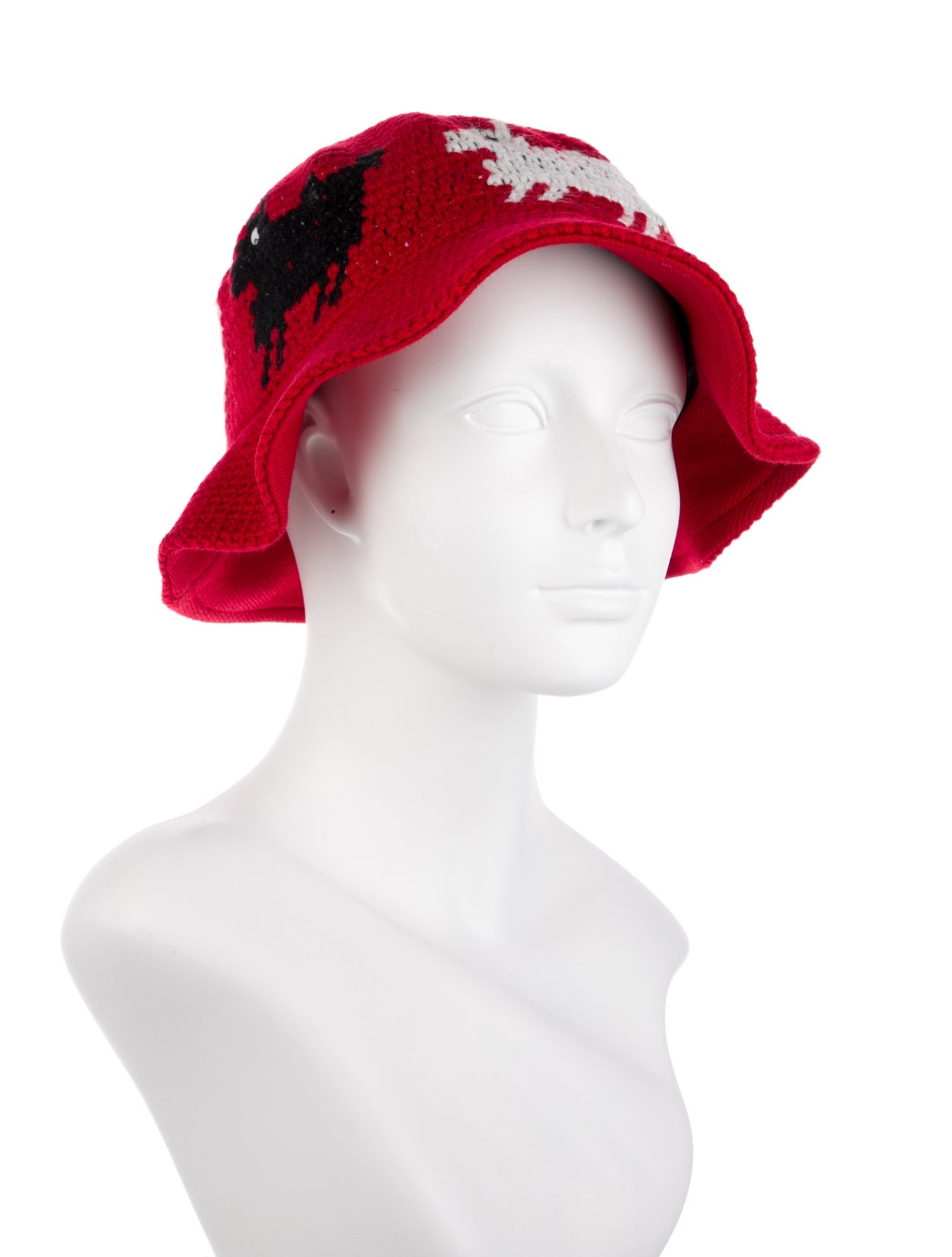 Warm & Wonderful red crocheted bucket hat