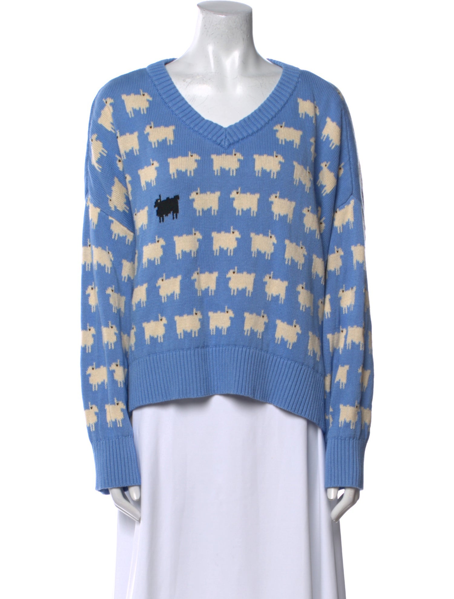 Warm & Wonderful Printed V-Neck Sweater