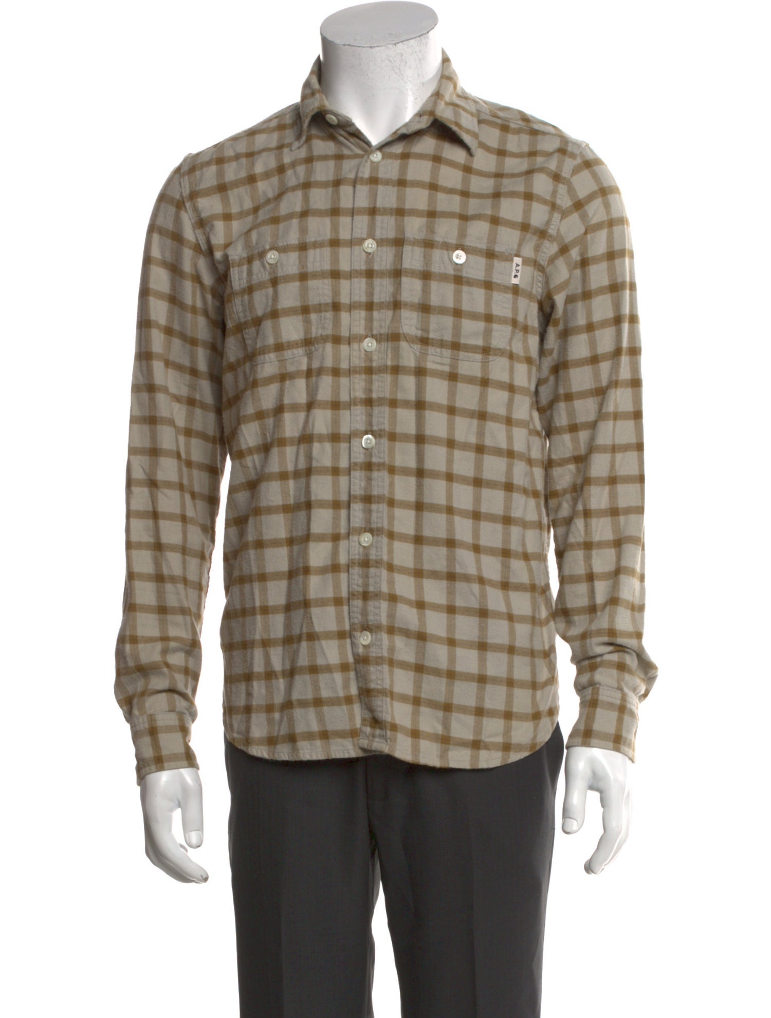 A.P.C. x Carhartt WIP Plaid Print Long Sleeve Shirt