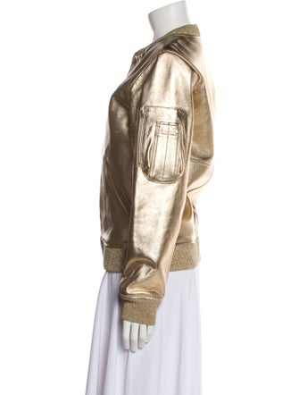 A.P.C. x Louis W. Lamb Leather Printed Bomber Jacket