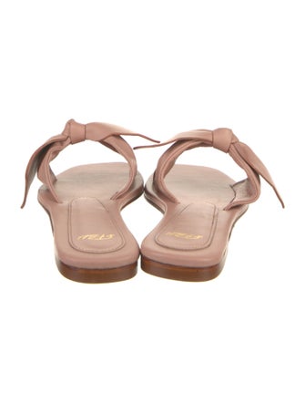 A Piedi Leather Floral Print Slides